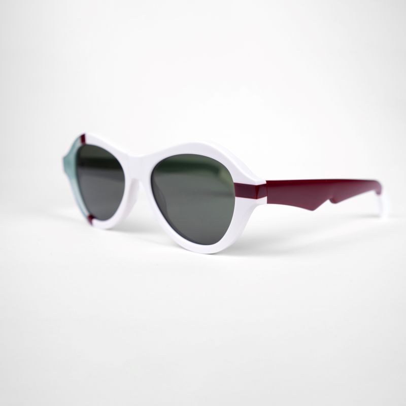 Ana - Award Winning Sunglasses In White-Mint-Red image