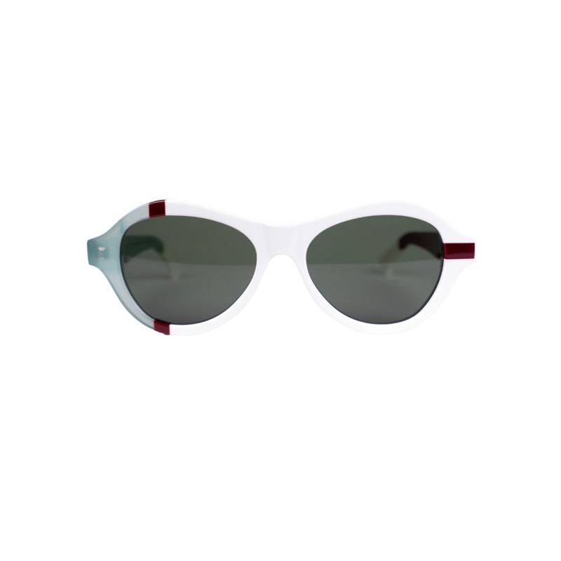 Ana - Award Winning Sunglasses In White-Mint-Red image