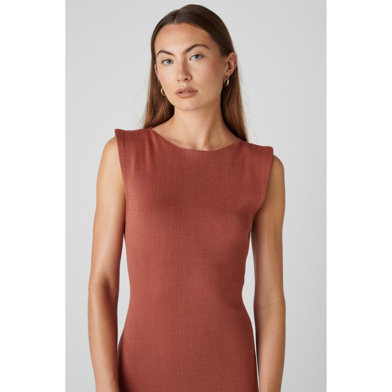 Ana Dress In Copper Brown image