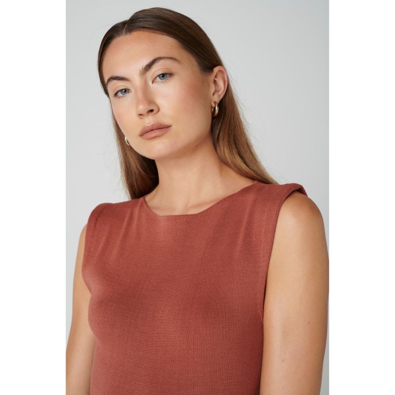 Ana Dress In Copper Brown image