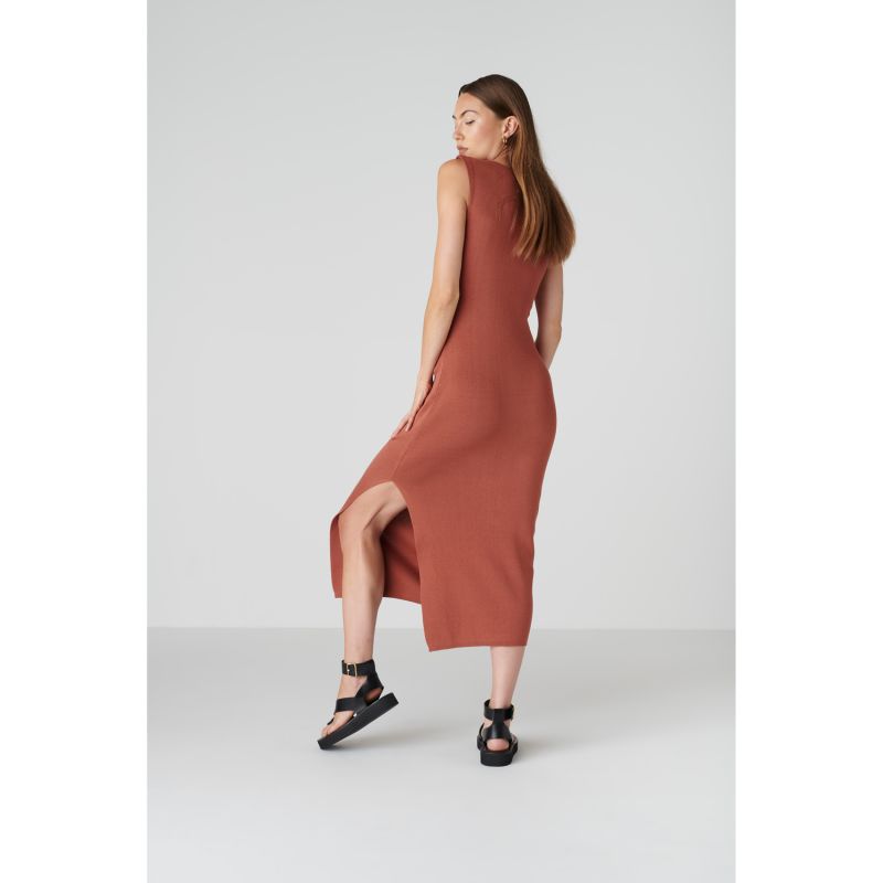 Ana Dress In Copper Brown image