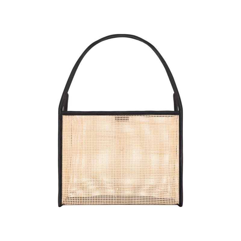 Anais Mesh Rattan Tote - Black image