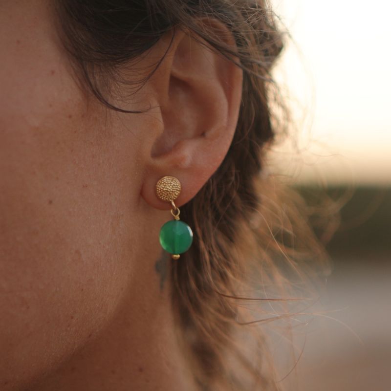 Talia Studs Green Onyx image