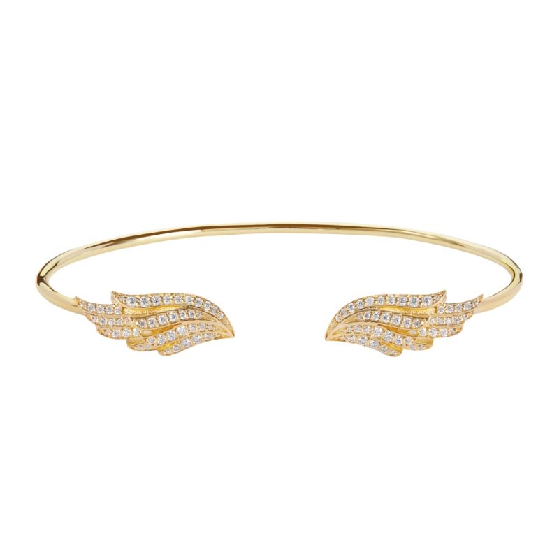 Angel wing cuff bracelet top