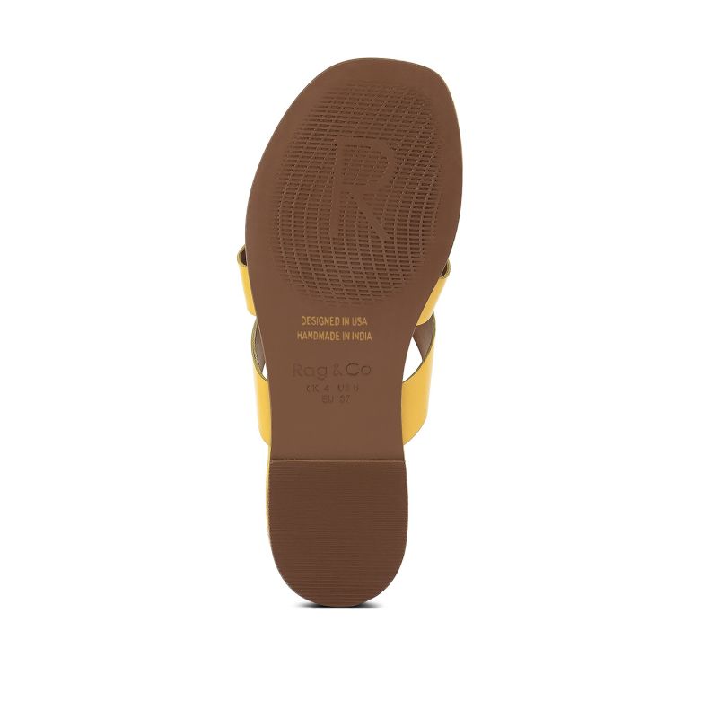 Angeles Yellow Flat Slip Ons image