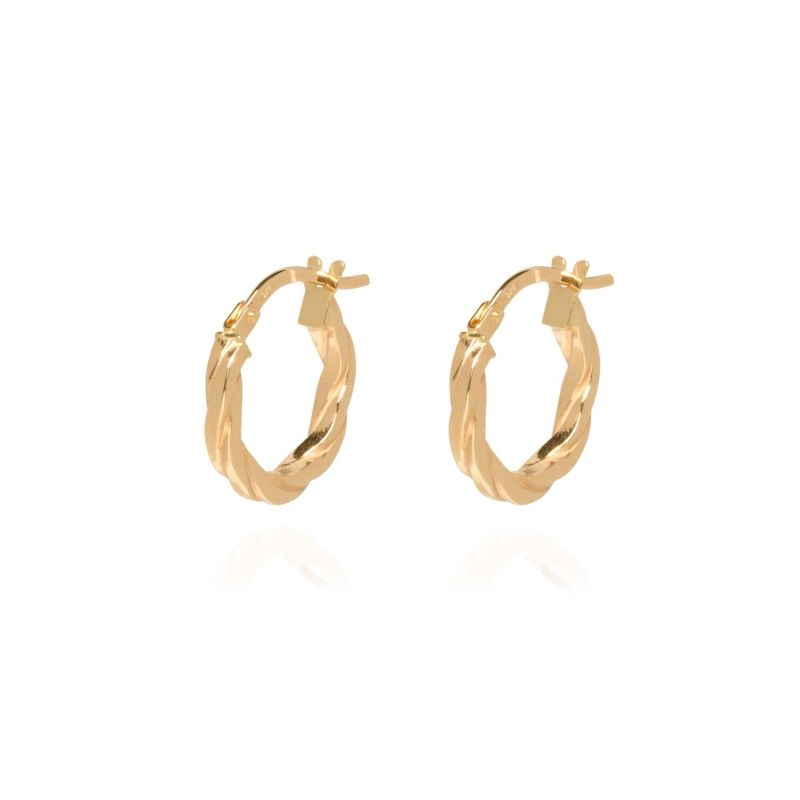 Anna Solid Gold Vintage Hoops image