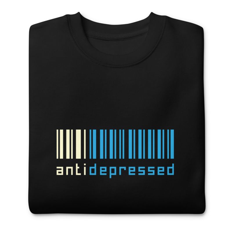 Anti-Depressed Barcode Crewneck image