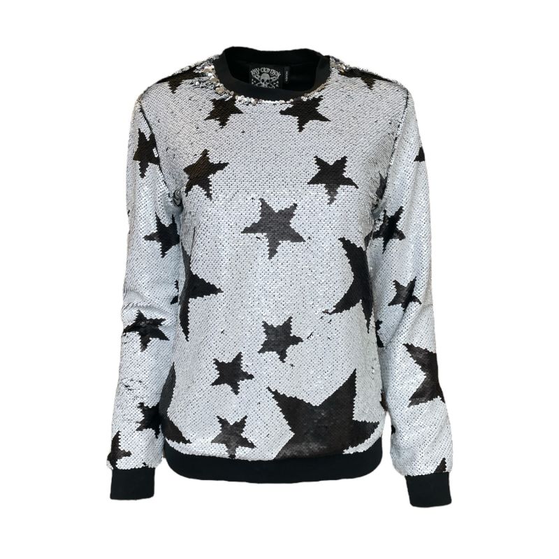 Any Old Iron Men's Sparkle Star White Sweatshirts image