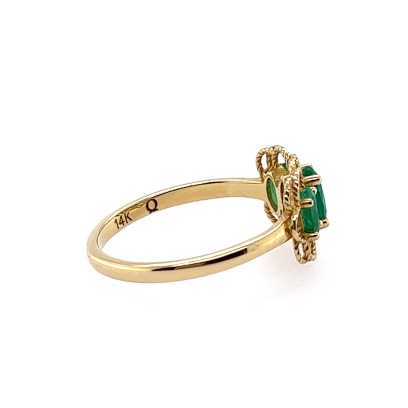 Aomame | Gold Emerald Ring image