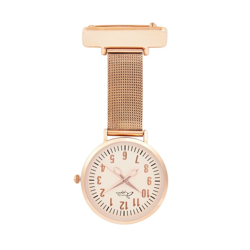 Annie Apple Mesh Rose Gold Nurse Fob Watch image