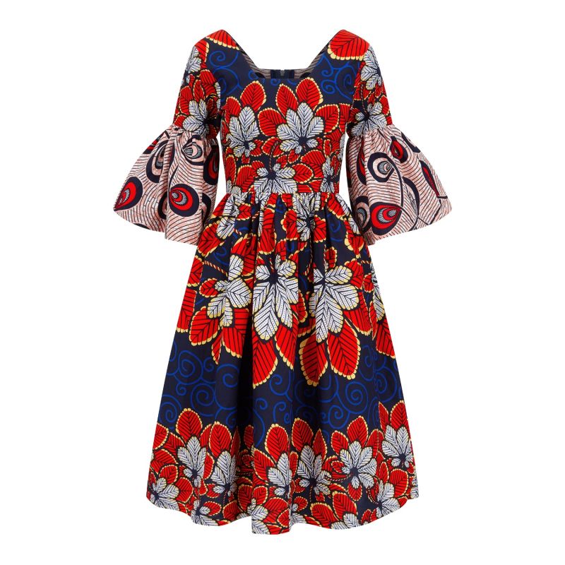 Baby Doll Dress With Bell Sleeves image