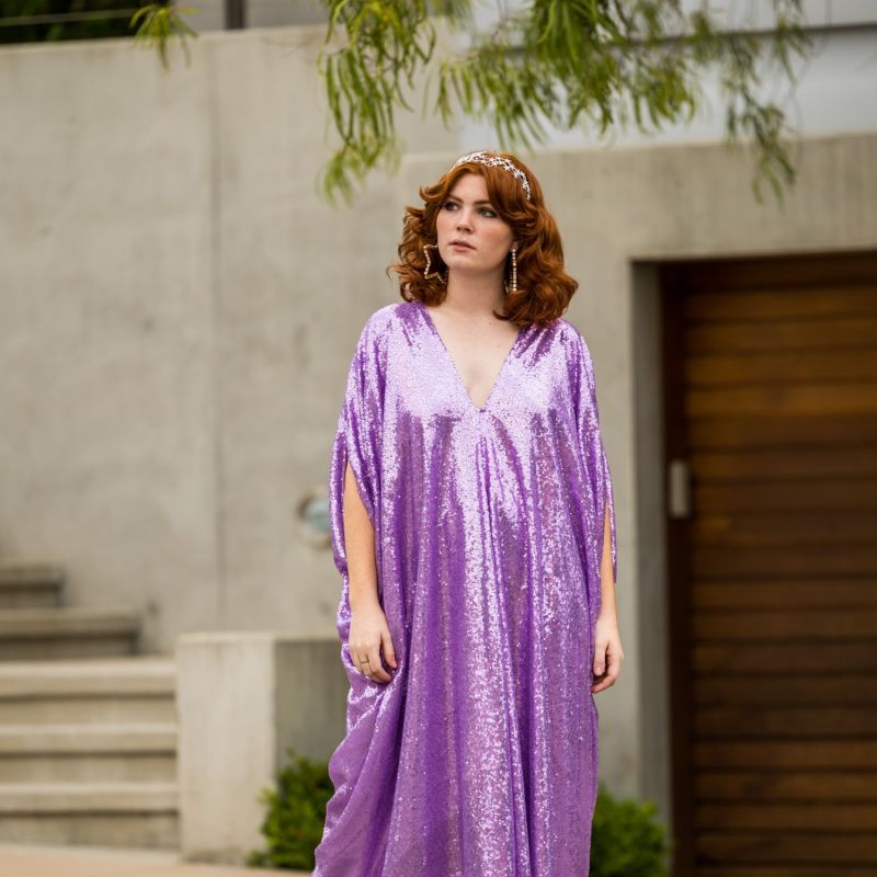 Lilac Sequin Caftan image