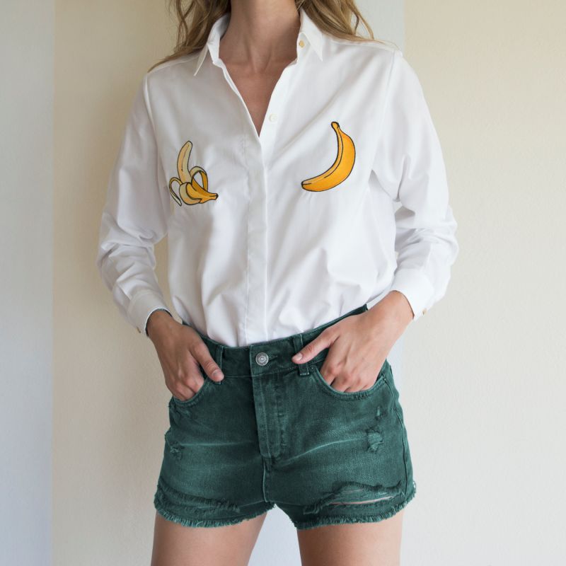 Yellow Embroidered Shirt image