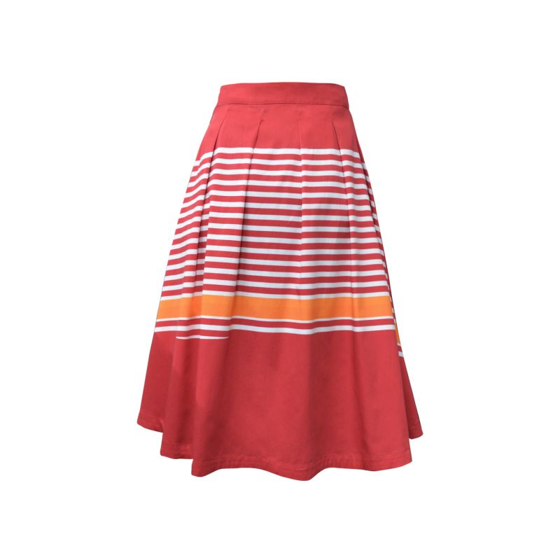 Red Cannes Midi Skirt image