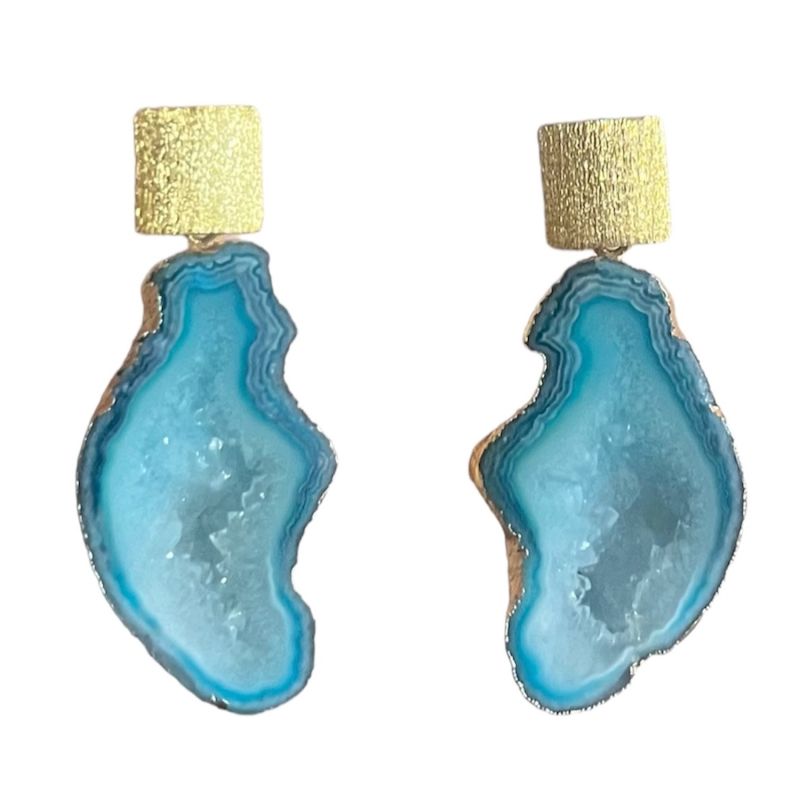 Aqua Rocks In The Sky Earrings image