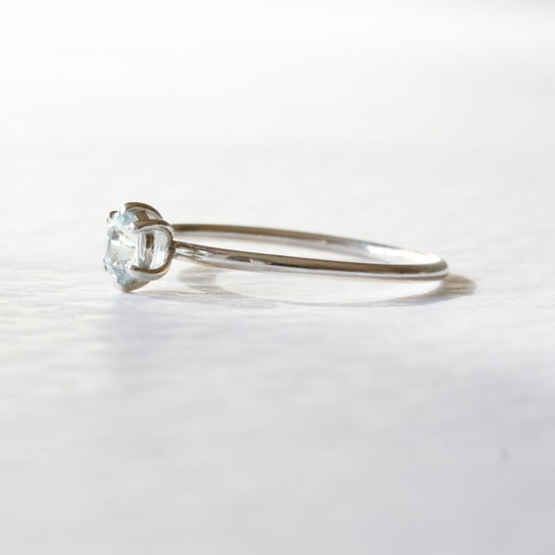 Aquamarine Ring - Silver image