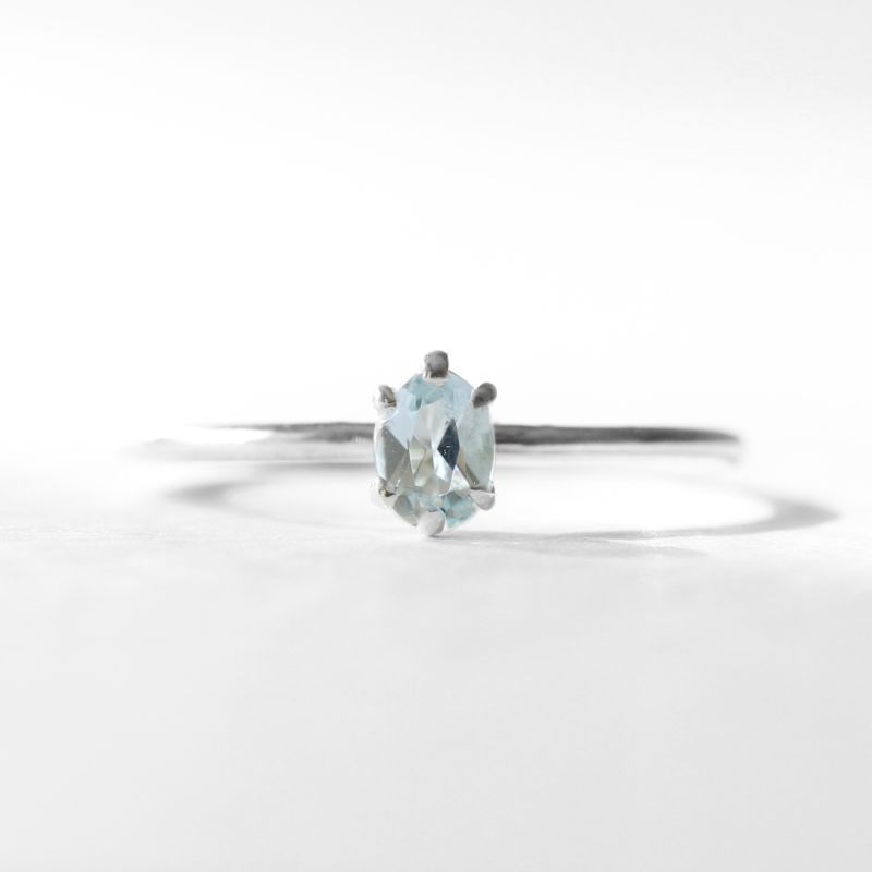 Aquamarine Ring - Silver image