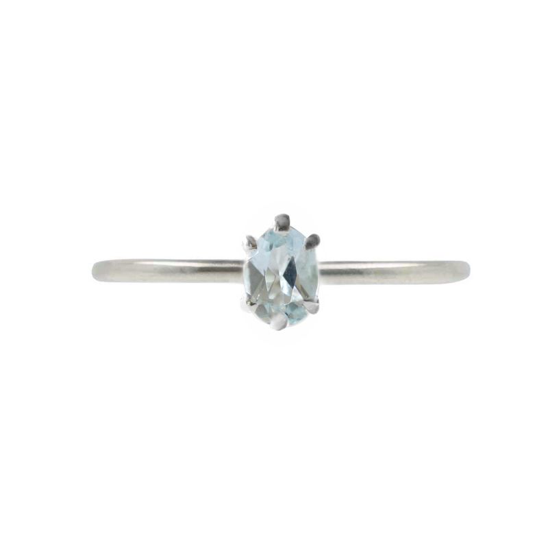 Aquamarine Ring - Silver image