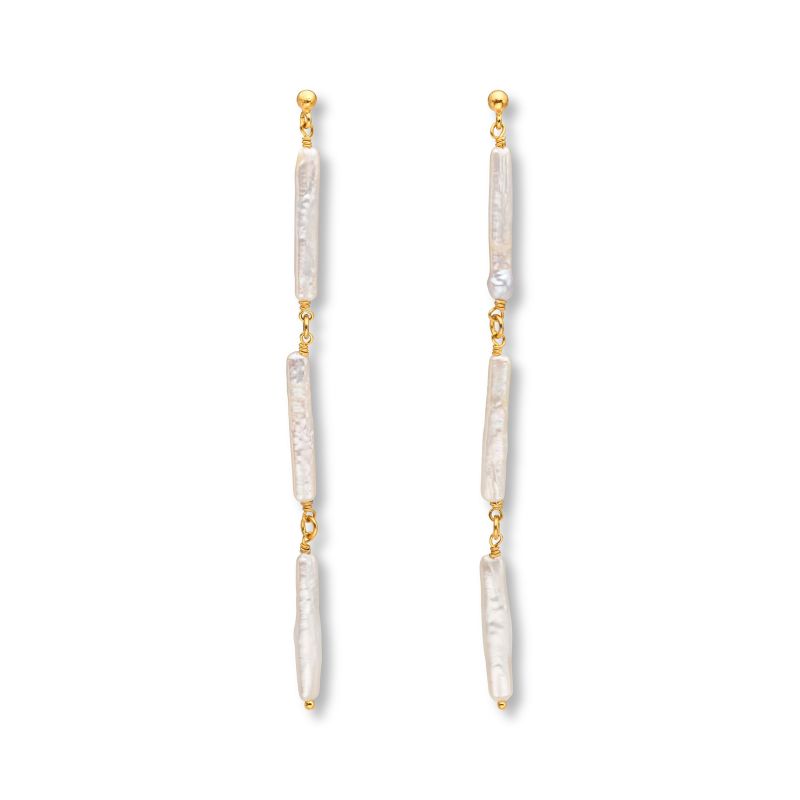 Ariel Freshwater Pearl Long Earrings image