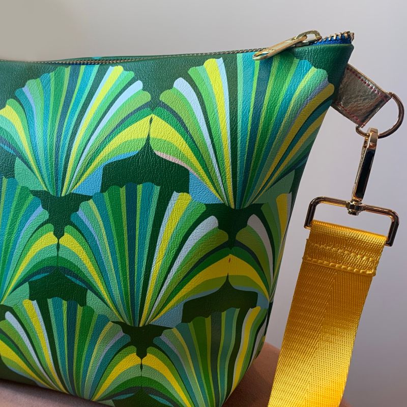 Green Shell Vegan Leather Handbag image