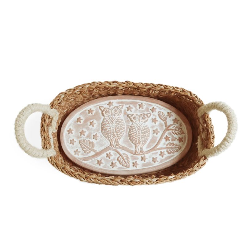 Bread Warmer & Basket Owl Oval KORISSA Wolf & Badger
