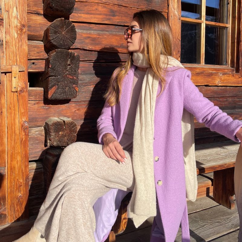 Arthur Lavender Boiled Wool Coat image