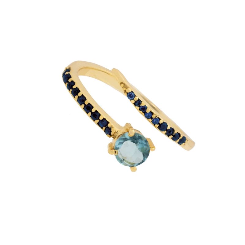 Blue Goldplated Alisa Ring image