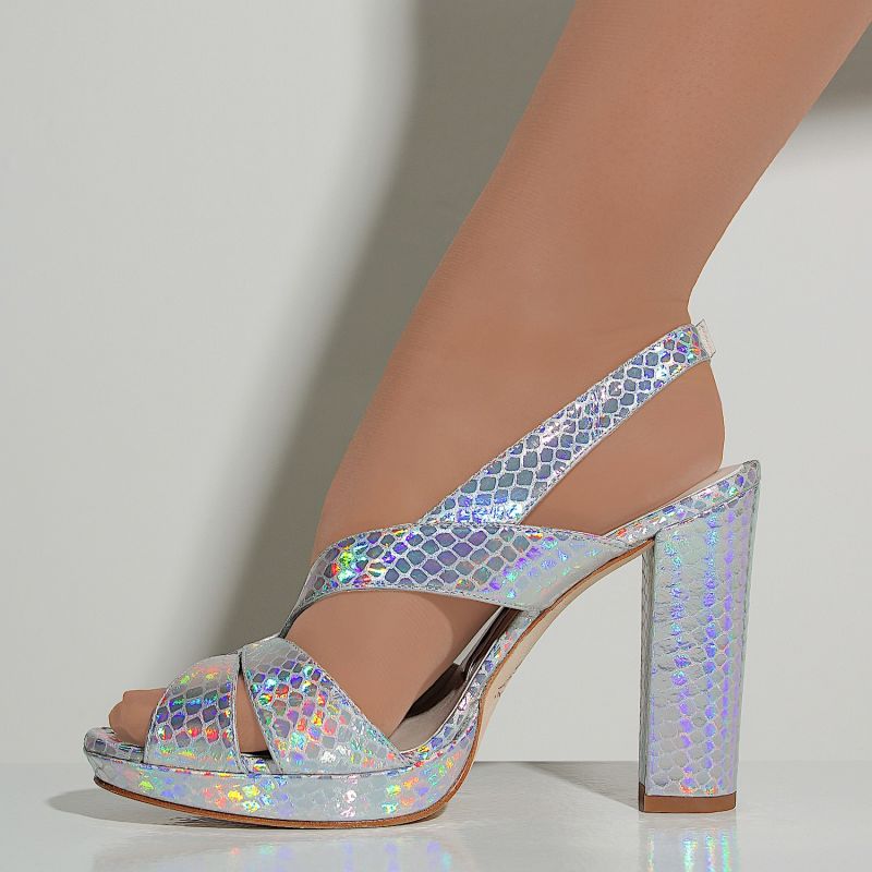 Aspen Mid Silver Platform Heel image