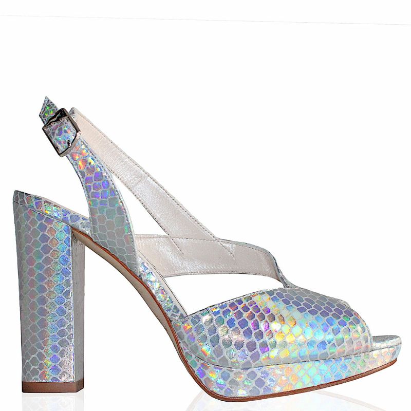 Aspen Mid Silver Platform Heel image