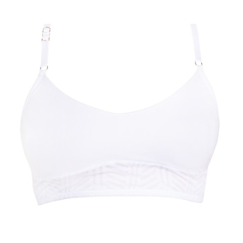 Assymetric Moonlight White Bralette Top Recycled image