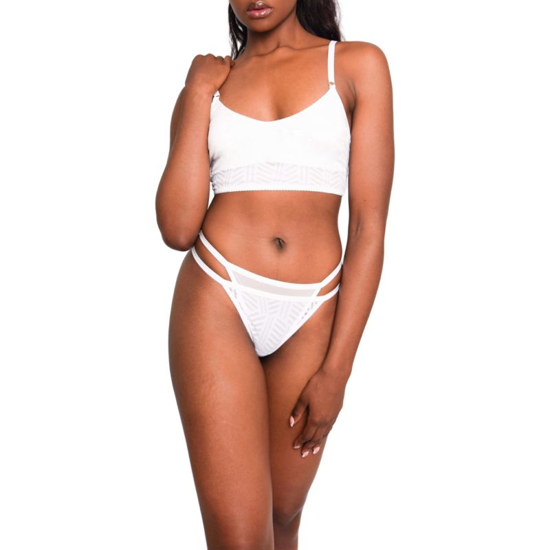 Assymetric Moonlight White Bralette Top Recycled image