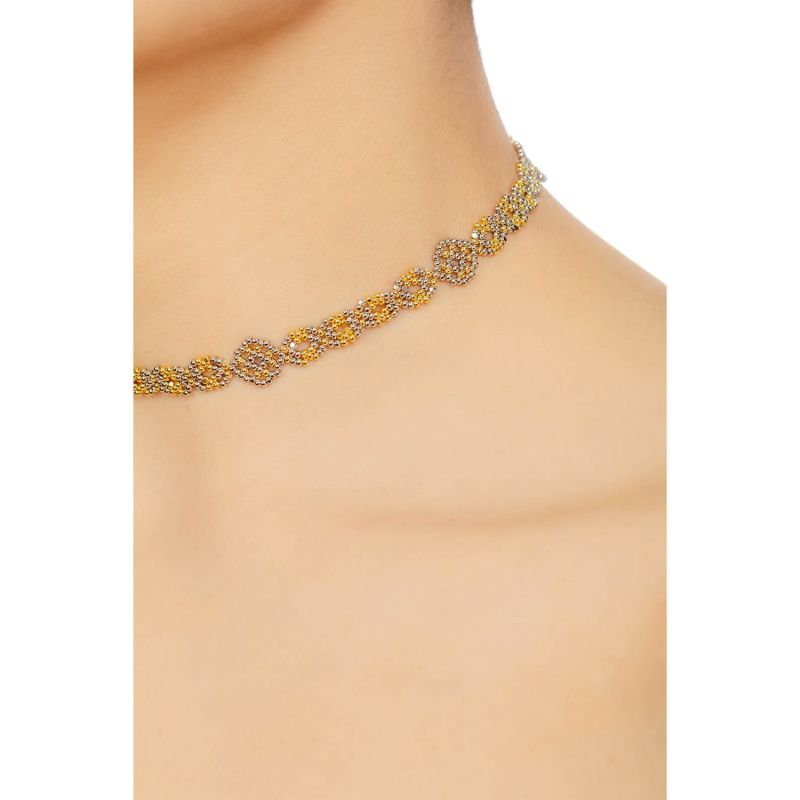 God's Eye Chain Choker - Gold & Platinum image