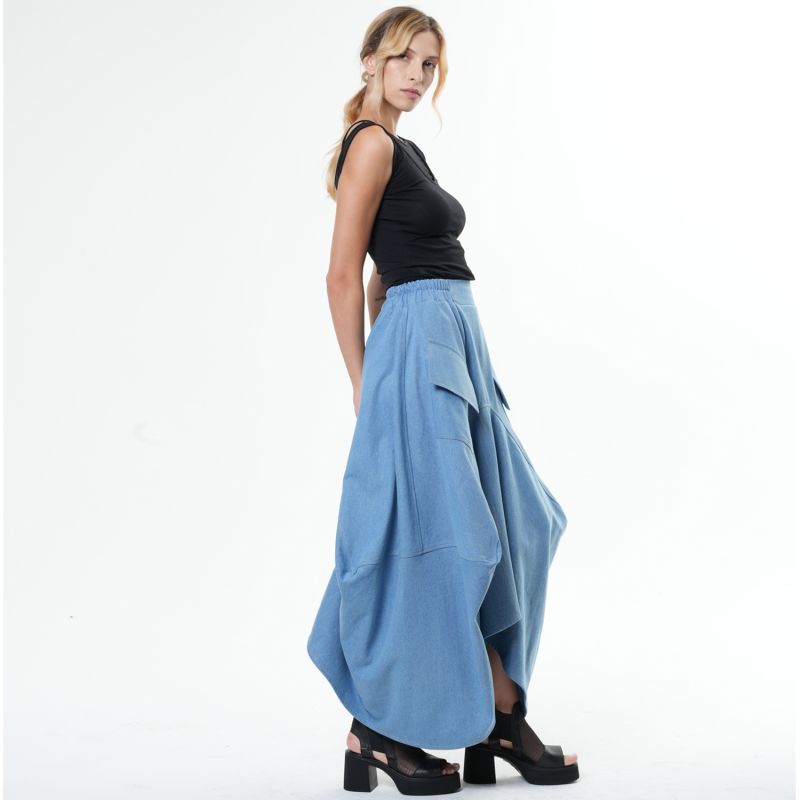 Asymmetrical Denim Skirt | Metamorphoza | Wolf & Badger