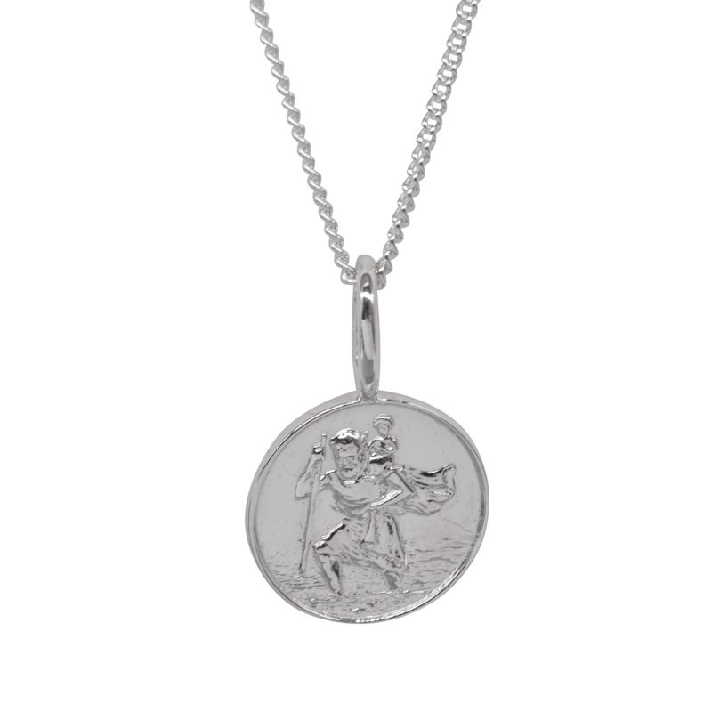 St Christopher & Chain In Sterling Silver image