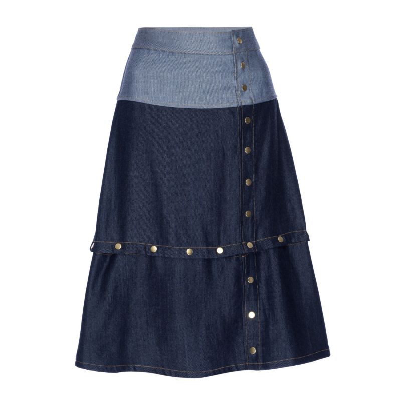 Gia Multi-Length Denim Skirt image