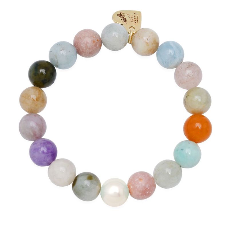 Attract Good Luck Agate Pearl Bracelet image