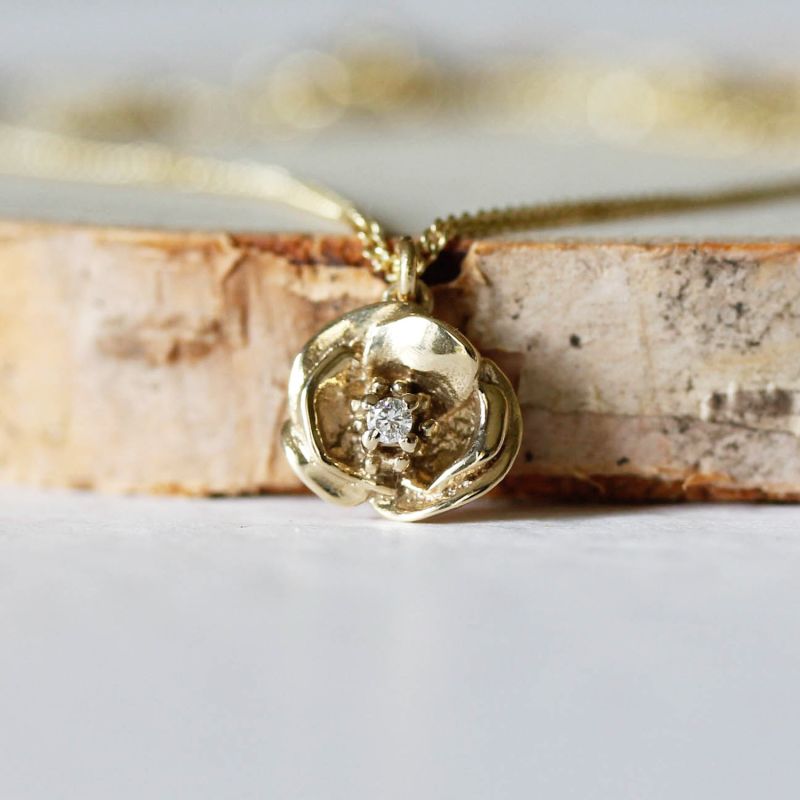 Poppy Diamond Necklace - Gold Vermeil image