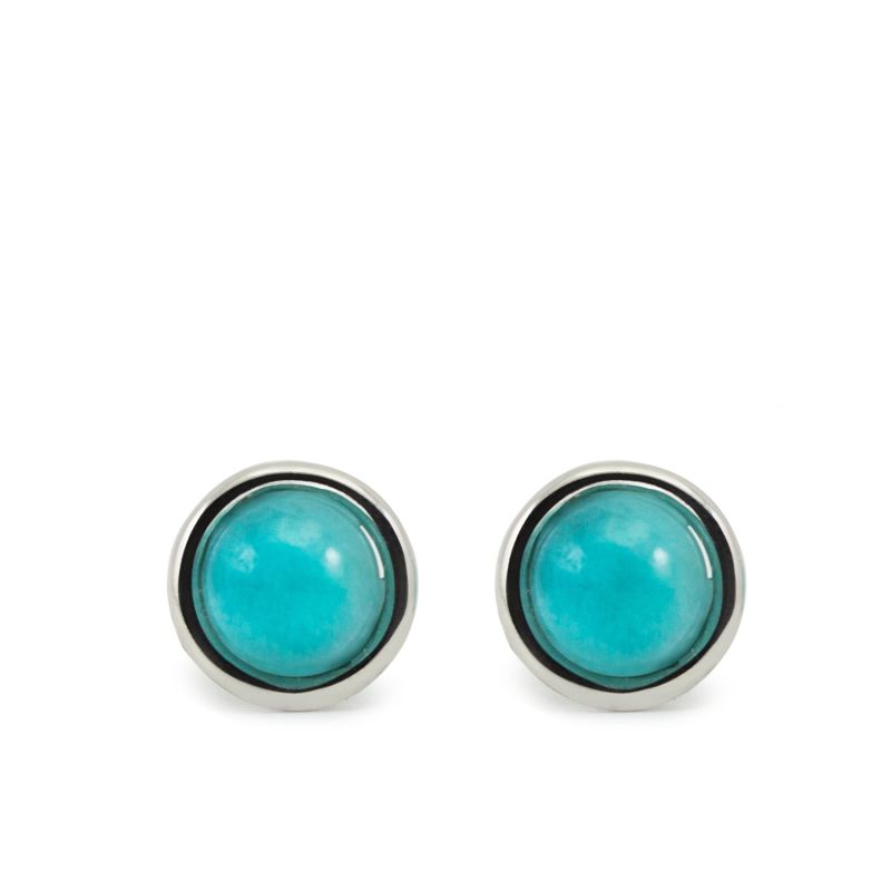 Satellite Sterling Silver Amazonite Stud Earrings image