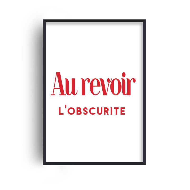 Au Revoir L'obscurite Goodbye Darkness French Retro GicléE Art Print image