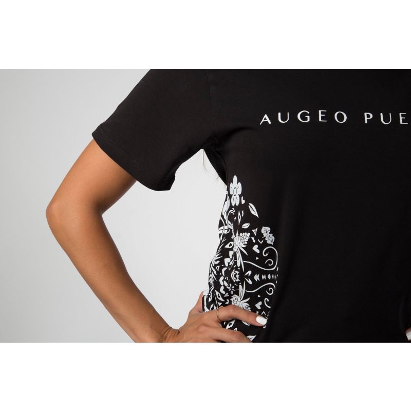 Augeo Puella Printed Black & White T-Shirt image