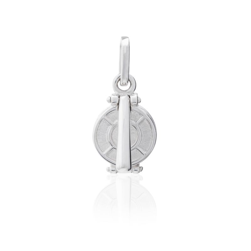 Exquisitely Detailed Tortillero Charm Handmade In Sterling Silver image