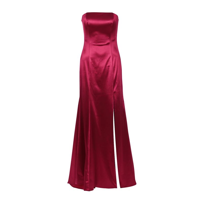 Ava Ruby Strapless Satin Evening Gown. Dress 2 Party Wolf & Badger