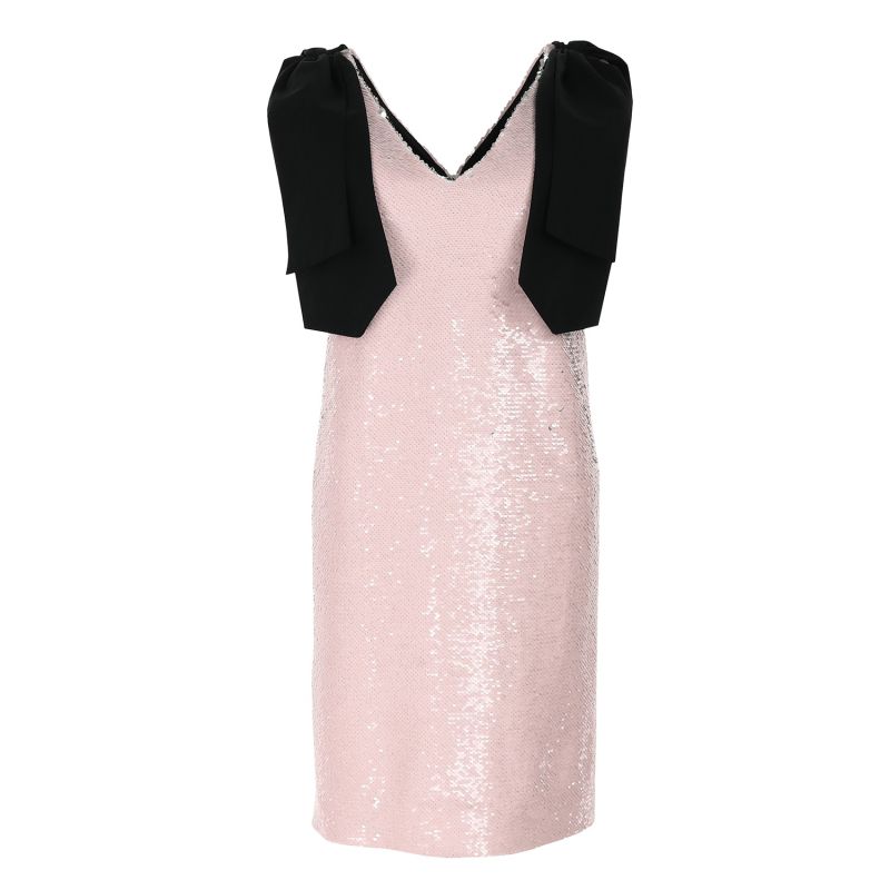 Luna Pink Sequin Dress With Bows image