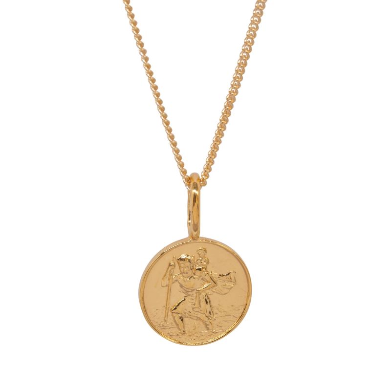 St Christopher Necklace In Yellow Gold image