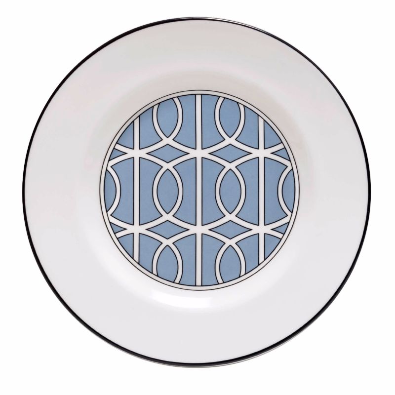 Loop Cornflower Blue / White Tea Plate Inner Design image