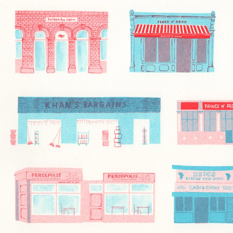 Peckham Places Risograph Print image