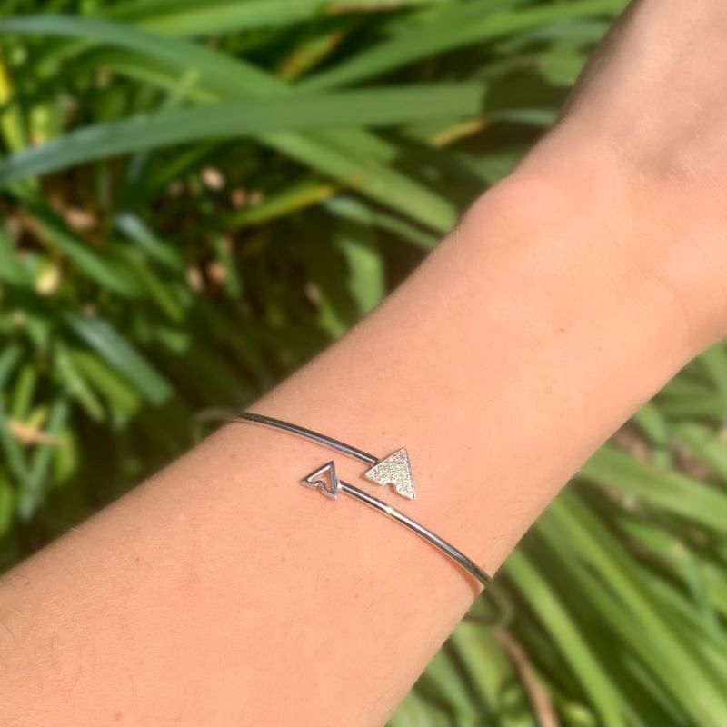 Skyscraper Roof Bangle In Sterling Silver image