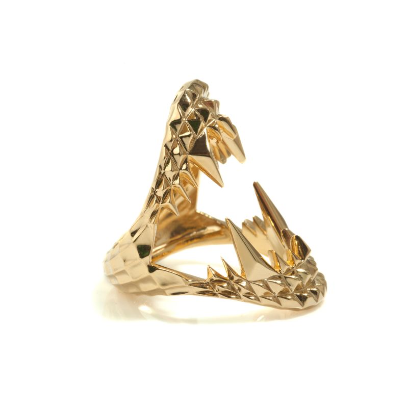 Vampire Bite Ring Gold image