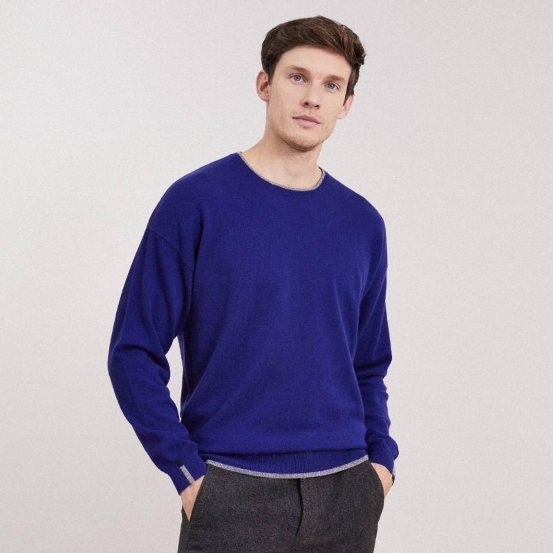 Cashmere Round Neck Jumper Blue image