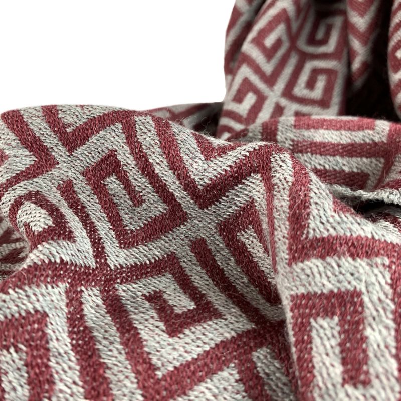 Red Ethnic Premium Baby Alpaca Throw image